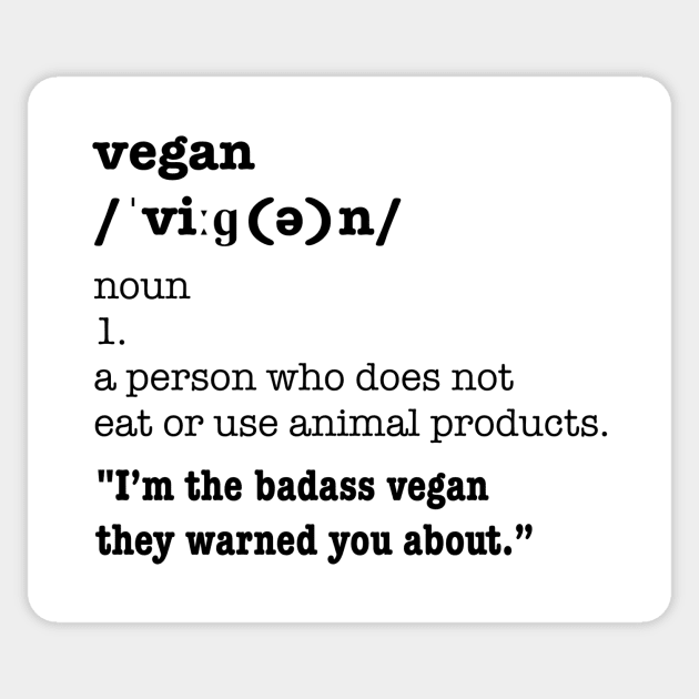 Vegan Definition Sticker by AnimalRightsApparel